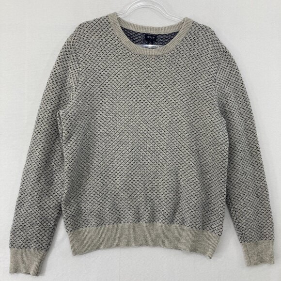 J. Crew Men's sz XL Sweater Super Soft Lambswool Blend Bird's-eye Knit Crewneck - Picture 1 of 10